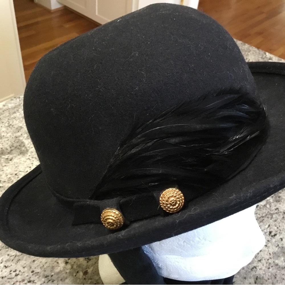 Doeskin Wool Black Hat